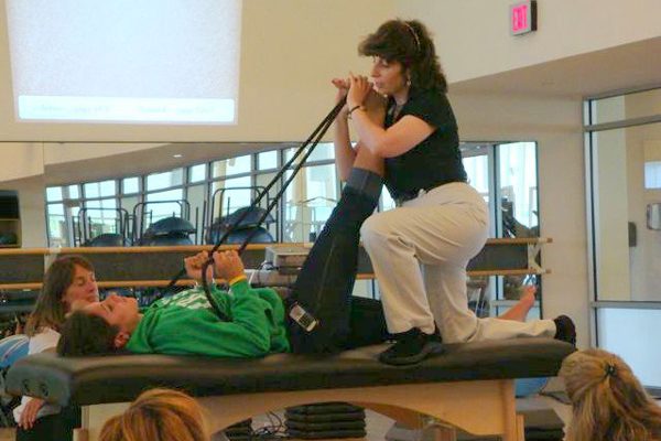 marjorie brook demonstrating integrated therapeutic stretching